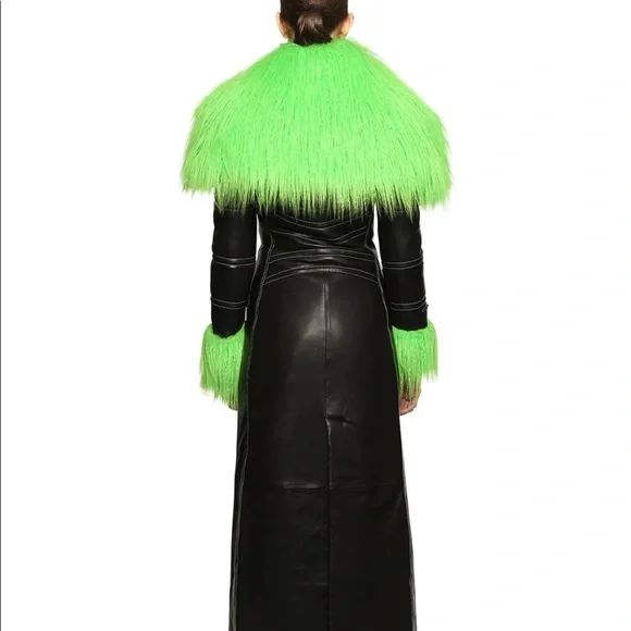 NWT RARE Marine Serre Leather Trench Coat - Picture 4 of 16